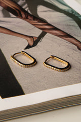 Ark Diamante Hoop Earrings Gold