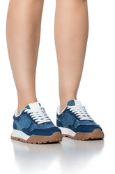 AZALEA WANG HAYNES DENIM SNEAKER