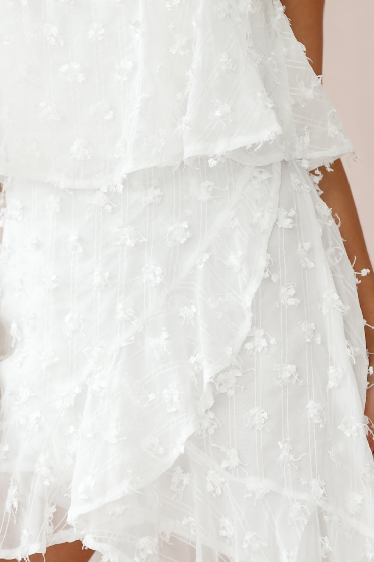 Bel Air Embellished Bandeau Dress White