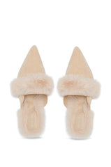 AZALEA WANG COLTRANE FUZZY BEIGE FLAT