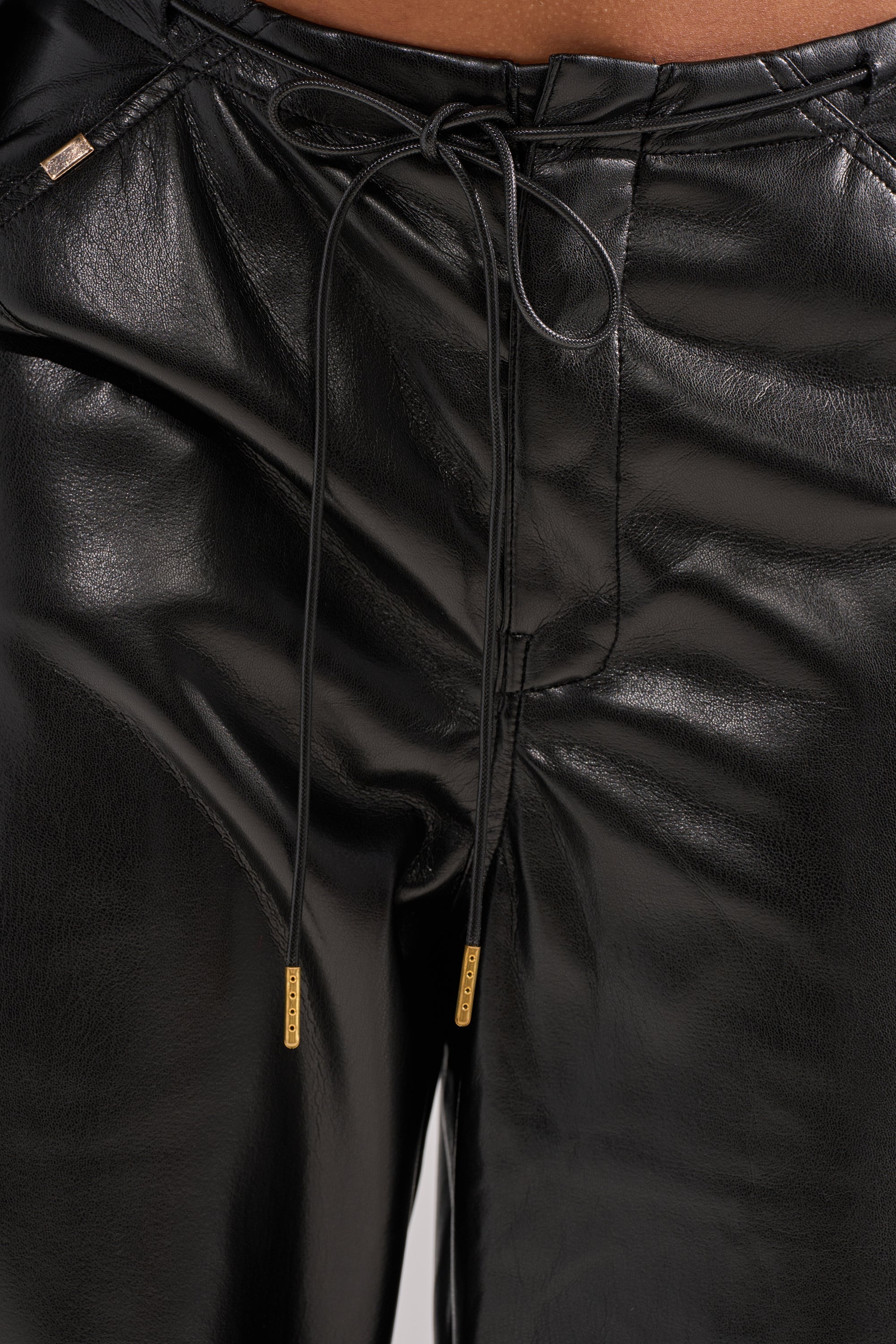 GET WITH IT FAUX LEATHER TROUSER