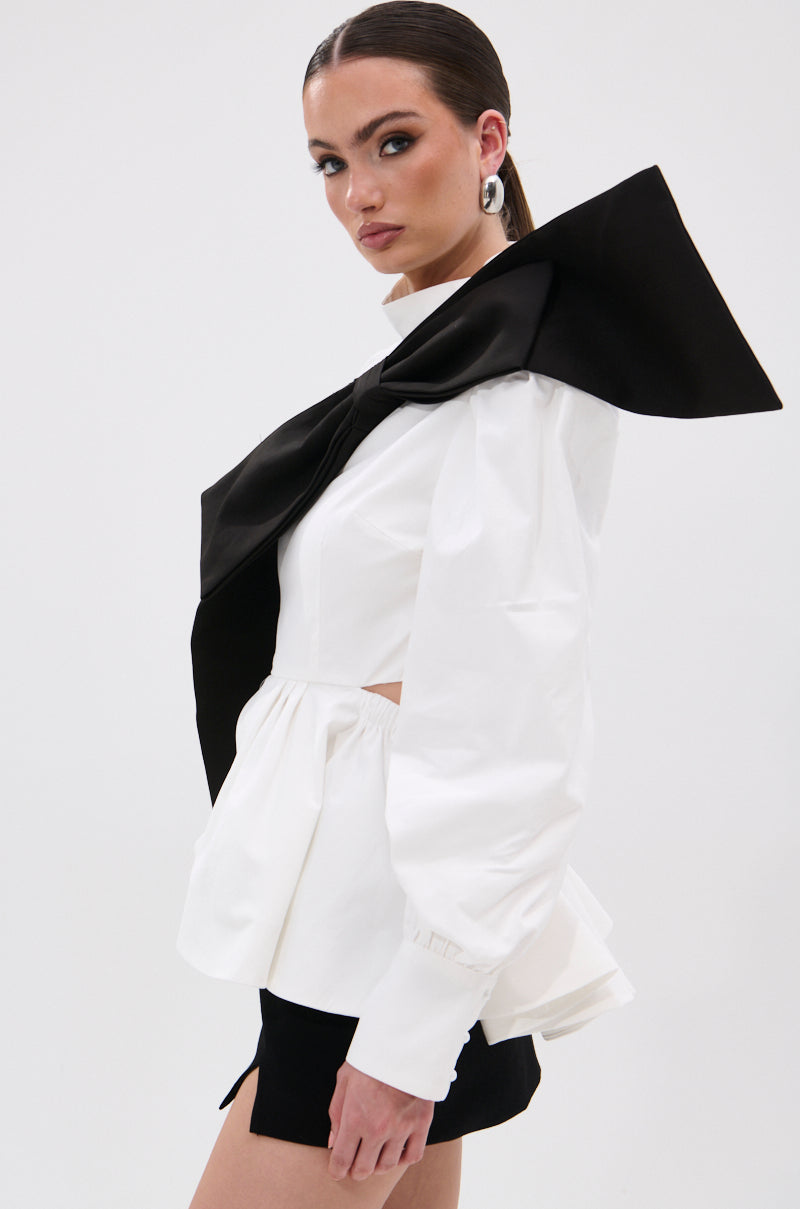 SO CHIC BOW BLOUSE