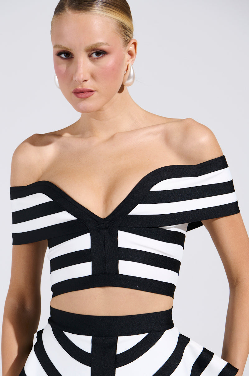 WAITING FOR YOU STRIPE BLOUSE